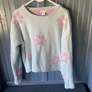Sincerely Jules Light Blue and Pink Floral Sweater